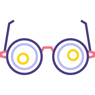 Gözlük ikonu. Web için basit gözlük vektör simgeleri çizimi