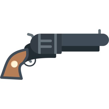 Silah ikonu. düz tasarım vektör çizimi beyaz arkaplanda izole edildi.