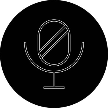 Mikrofon. Web simgesi basit tasarım