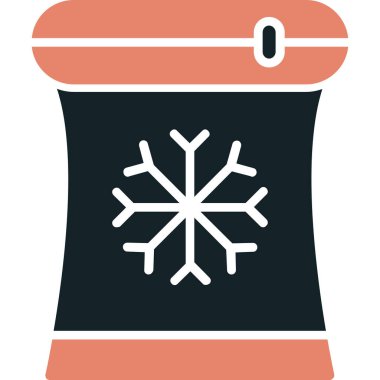 Kış düz vektör simgesi