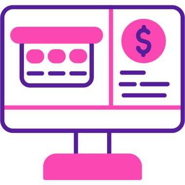 Bilgisayar ekranı. Basit tasarım