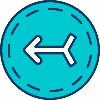 Tek bir ok simgesinin vektör illüstrasyonu