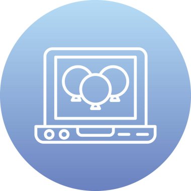 Benzersiz dizüstü bilgisayar ve kamera vektör simgesi