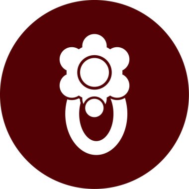 Bir çiçek simgesinin vektör illüstrasyonu