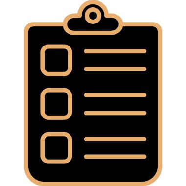 Kontrol listesi vektör simgesi modern illüstrasyon