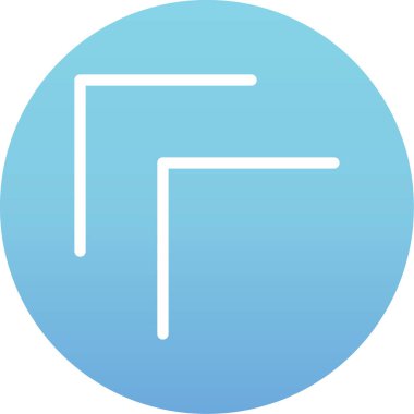 Mavi ve beyaz bir ikonun vektör illüstrasyonu