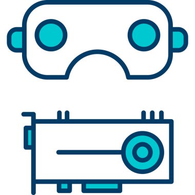 Robot simgesinin vektör illüstrasyonu