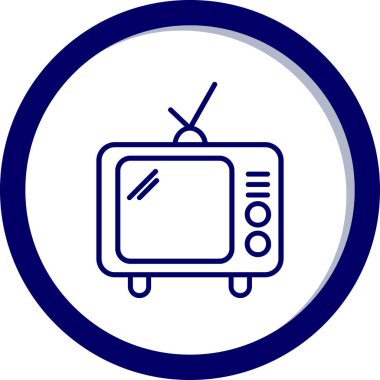 Televizyon. Web simgesi basit illüstrasyon