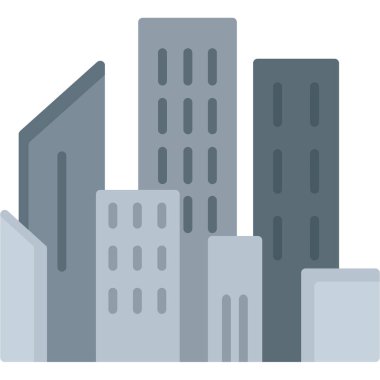 Bina. Web simgesi basit illüstrasyon