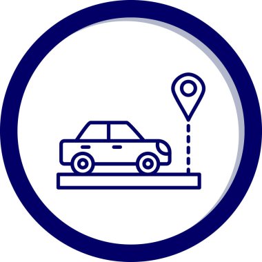 Araba simgesinin vektör illüstrasyonu