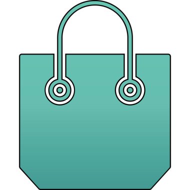 El çantası Simgesi, vektör illüstrasyonu basit tasarım