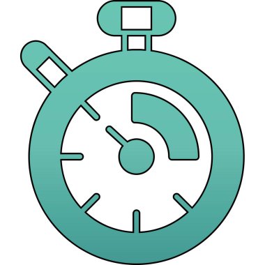 Saat simgesi vektör illüstrasyonu