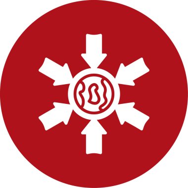 Kırmızı kar tanesinin vektör simgesi