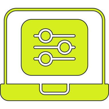 Bilgisayar simgesi. vektör illüstrasyonu