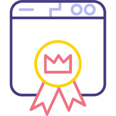 Ödül rozeti. Web simgesi basit tasarım