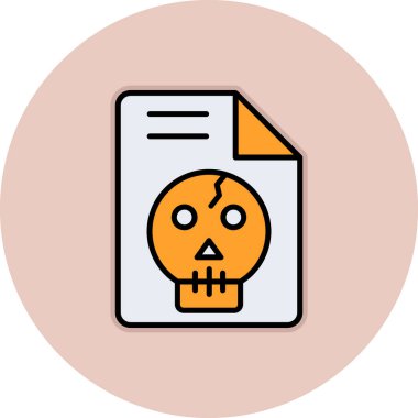 Cadılar Bayramı kafatası simge vektör çizim