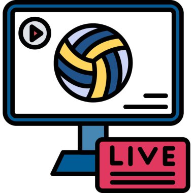 canlı yayın simgesi - taslak biçimi