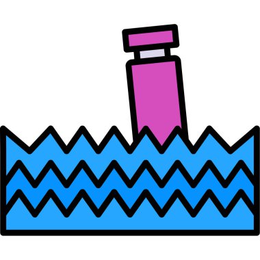 Bir karikatür su ikonunun vektör çizimi