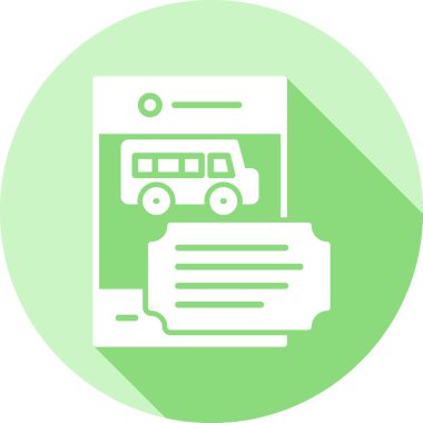 otobüs simge vektör çizim