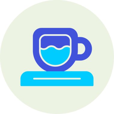 Kahve. Web simgesi basit illüstrasyon