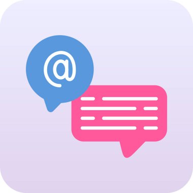 Sohbet mesajı vektör illüstrasyonu