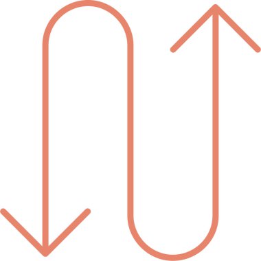 Oklar ana hatlar biçiminde aşağı yönlü simge