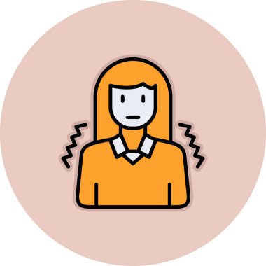 Kadın avatar simgesi vektör illüstrasyonu