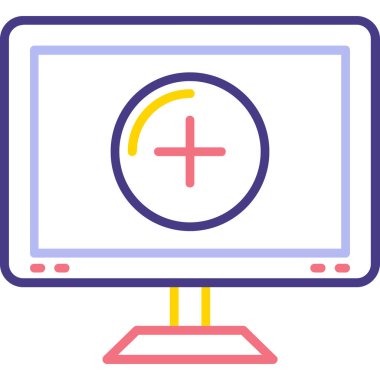 Bilgisayar. Web simgesi basit illüstrasyon