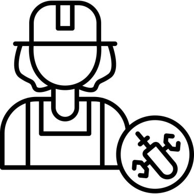 Taslak biçimli inşaat mühendisi simgesi