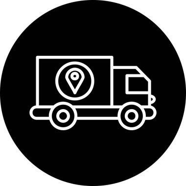 Vektör konumu simge illüstrasyonu