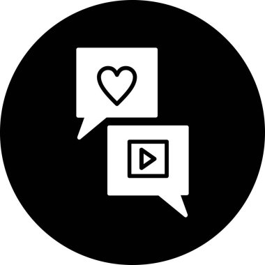 ileti simge vektör çizim seviyorum