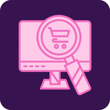 Online arama. Basit illüstrasyon