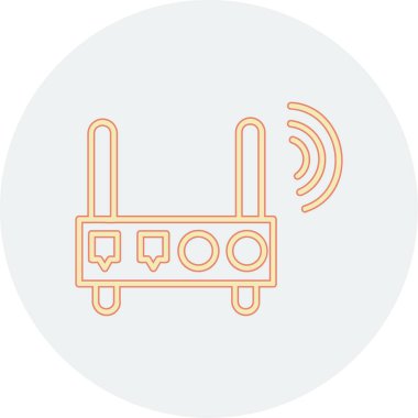 router simgesi vektör illüstrasyonu