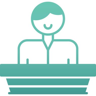 iş konferansı simgesi doldurulmuş özet biçimi