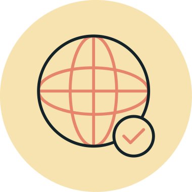 Küresel simge vektör illüstrasyonu