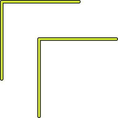 Yeşil ve sarı rengin vektör çizimi