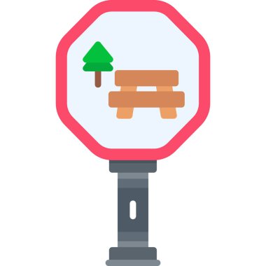 Yol simgesi vektör illüstrasyonu