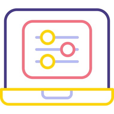 Bilgisayar ekranı. Basit resimleme