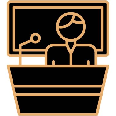 İş toplantısı. Basit illüstrasyon