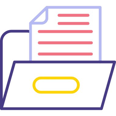 Belge. Web simgesi basit illüstrasyon