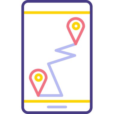 gps. Web simgesi basit illüstrasyon