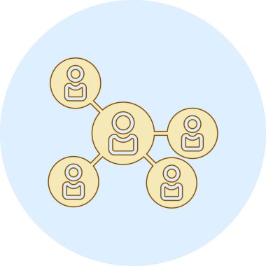 Sosyal ağ simgesi. vektör illüstrasyonu