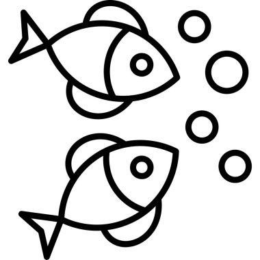 Balık. Web simgesi basit illüstrasyon