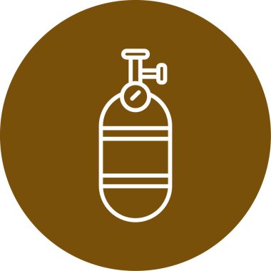 Gaz söndürücü simgesinin vektör illüstrasyonu