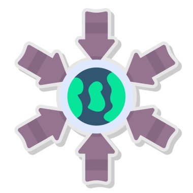 Virüs simgesi. Virüs konsepti Vektör çizimi. düz tasarım biçimi.