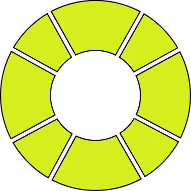Yeşil ve sarı dairenin vektör çizimi