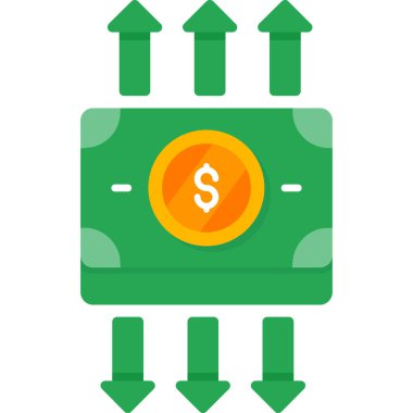 Dolar işareti vektör simgesi