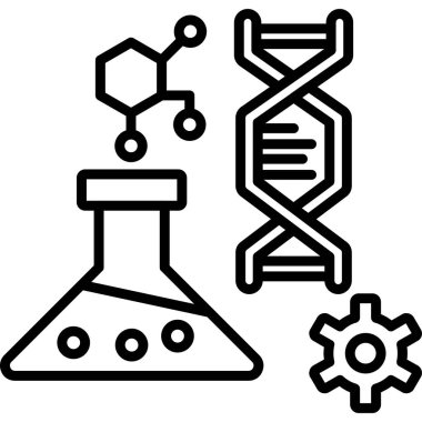 DNA mühendisliği ikonu. beyaz arkaplanda izole edilmiş web tasarımı için DNA mühendisliği vektör simgesi