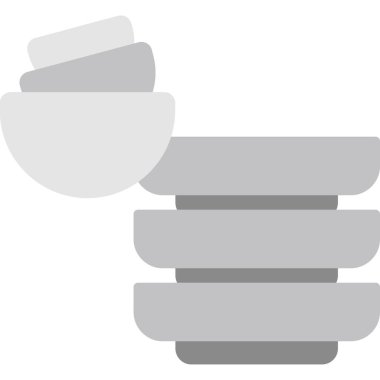 Bozuk para yığını, illüstrasyon, beyaz arkaplan üzerindeki vektör.