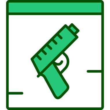 Silah. Web simgesi basit illüstrasyon